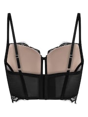 Hunkemoller Prina Padded Underwired Longline Black Bra - Image 5 of 5