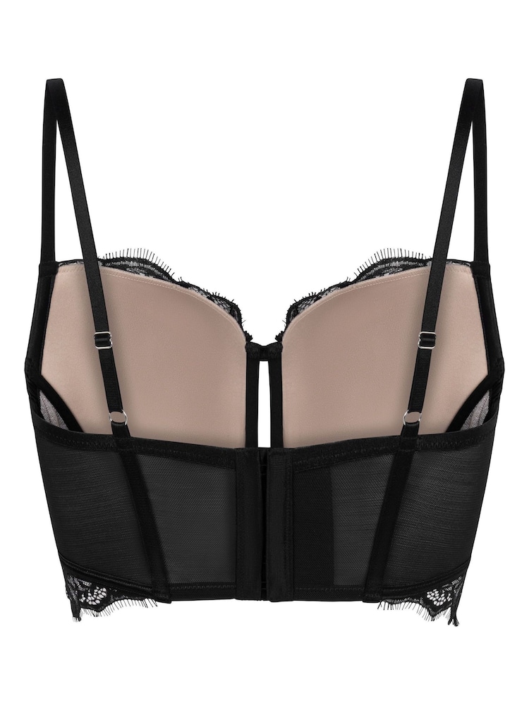 Hunkemoller Prina Padded Underwired Longline Black Bra - Image 5 of 5 Hunkemoller Prina Padded Underwired Longline Black Bra - Image 5 of 5