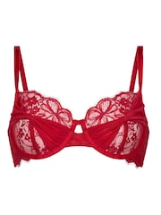Hunkemoller Red Non Padded Marianna Bra - Image 1 of 2