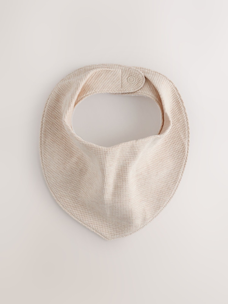 Neutral/Grey Waffle Baby Dribble Bibs 5 Pack - Image 2 of 8