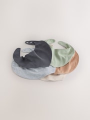 Neutral/Grey Waffle Baby Dribble Bibs 5 Pack - Image 7 of 8