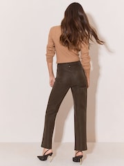 Շոկոլադե շագանակագույն - Lipsy Suedette Straight Leg Jeans - Պատկեր 6 6-ից