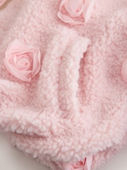 Baker by Ted Baker Pink 3D Corsage Borg Hooded Fleece - Image 12 of 13