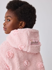 Baker by Ted Baker Pink 3D Corsage Borg Hooded Fleece - Image 5 of 13