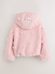 Baker by Ted Baker Pink 3D Corsage Borg Hooded Fleece - Image 9 of 13