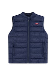 Levi's Blue Lightweight Logo Puffer Gilet - Image 1 of 1