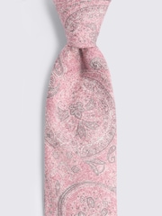 MOSS Pink Bottinelli Silk Paisley Tie - Image 2 of 2