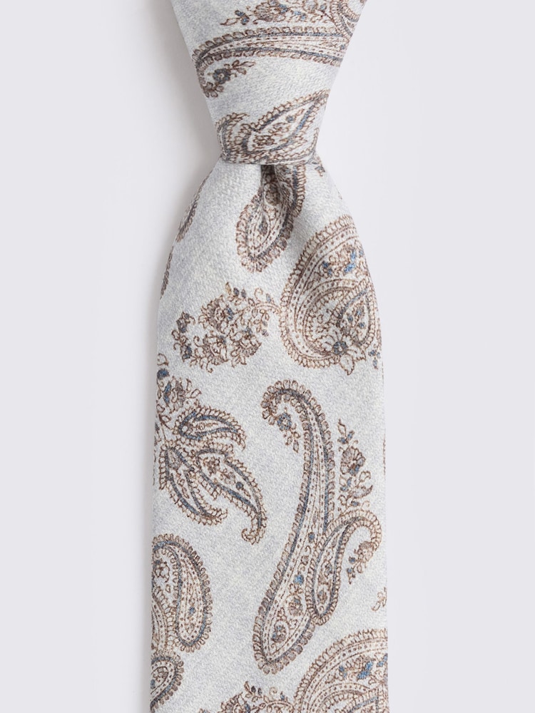 MOSS Blue Bottinelli Silk Paisley Tie - Image 2 of 2