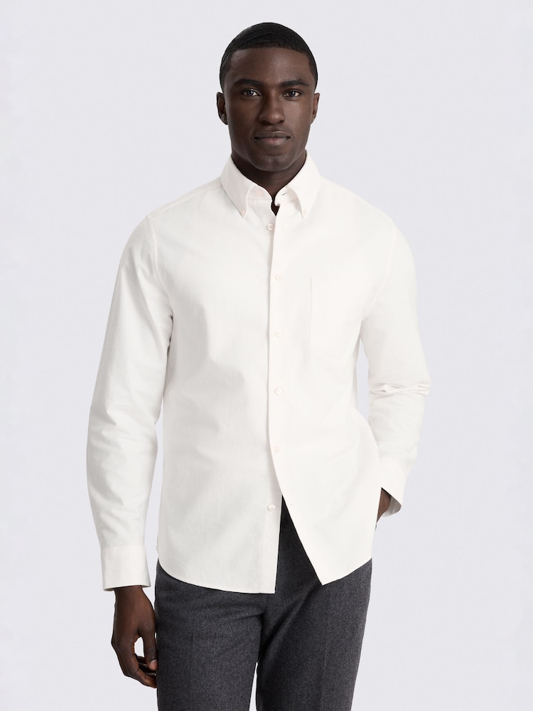 MOSS White Washed Oxford Shirt - Image 1 of 4