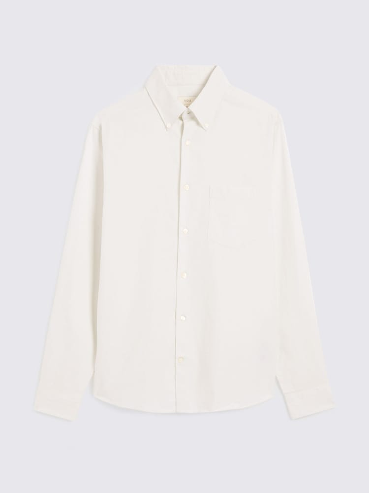 MOSS White Washed Oxford Shirt - Image 4 of 4