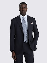 MOSS Blue Regular Fit Check Suit Jacket - Image 3 of 6