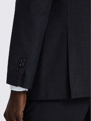 MOSS Blue Regular Fit Check Suit Jacket - Image 6 of 6