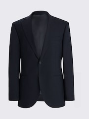 MOSS Navy Check Regular Fit Suit Jacket - Image 7 of 7