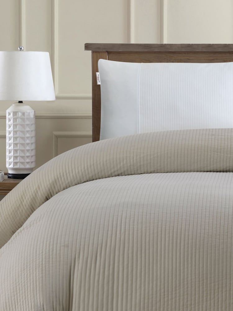 Us Polo Assn Cloud Cream Channel Row Quilted Bedspread - Image 2 of 5