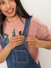 FatFace Blue Denim P GARDENER Dungarees - Image 4 of 5