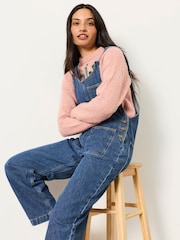 FatFace Blue Denim P GARDENER Dungarees - Image 5 of 5