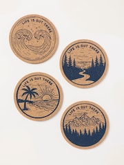 FATFACE – bedruckte Bierdeckel aus Kork - Bild 2 von 3