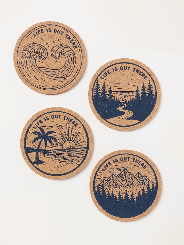 FATFACE – bedruckte Bierdeckel aus Kork - Bild 2 von 3 FATFACE – bedruckte Bierdeckel aus Kork - Bild 2 von 3