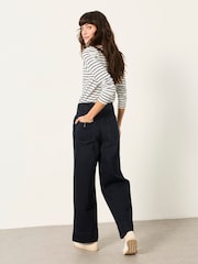 FatFace Hove Dark Teal Blue Petite Wide Leg Jeans - Image 2 of 6