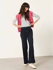 FatFace Hove Dark Teal Blue Petite Wide Leg Jeans - Image 4 of 6