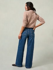 FatFace Welling Indigo Blue Petite Wide leg Jeans - Image 2 of 7