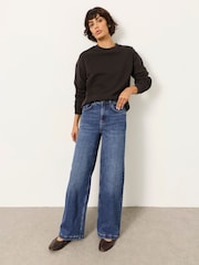 FatFace Welling Indigo Blue Petite Wide leg Jeans - Image 4 of 7