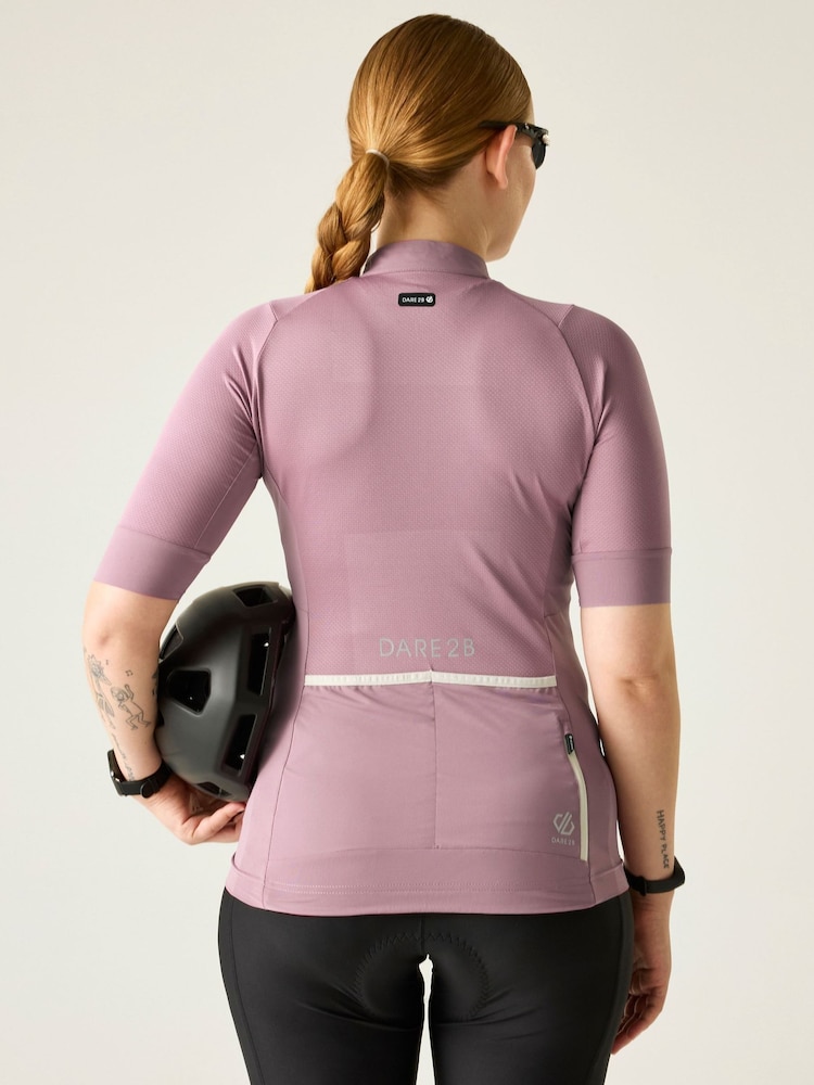 Dare 2b Pink Lightning Short Sleeve Cycle Jersey - Image 2 of 9 Dare 2b Pink Lightning Short Sleeve Cycle Jersey - Image 2 of 9