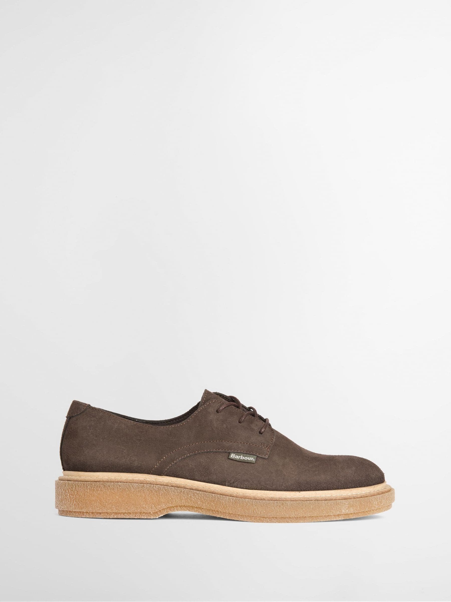 Barbour Men's Chocolate Brown Harefield Derby Shoes - Image 1