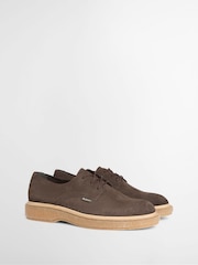 Barbour® Chocolate Brown Harefield Derby Shoes - Image 3 of 5
