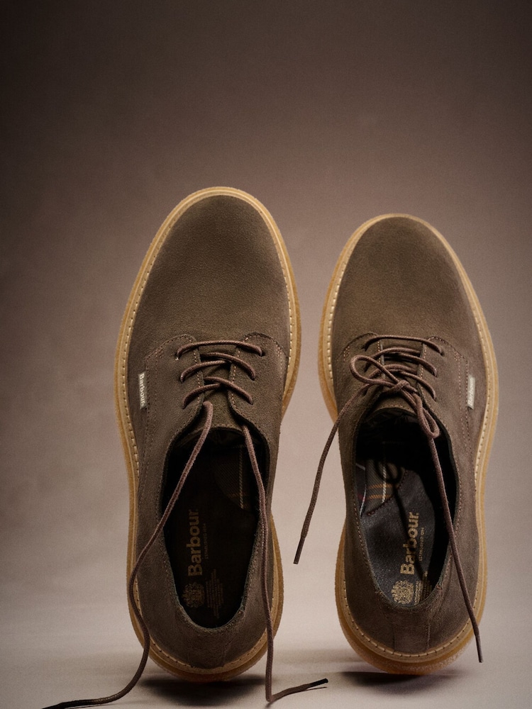 Barbour® Chocolate Brown Harefield Derby Shoes - Image 5 of 5