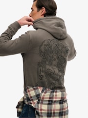Superdry Grey Tokyo Narrative Loose Hoodie - Image 5 of 6