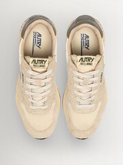 AUTRY Natural Reelwind Mesh & Suede Trainers with Leather Wave and Back Tab - Image 4 of 6