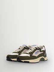 AUTRY Green Hyperway Suede & Mesh Panelled Trainers - Image 2 of 6