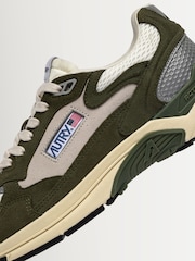 AUTRY Green Hyperway Suede & Mesh Panelled Trainers - Image 6 of 6