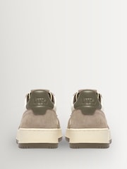 AUTRY Natural Medalist Leather & Suede Bicolour Low Top Trainers with Contrast Double Lace - Image 4 of 7