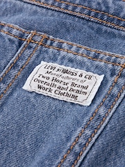 Levi's® Blue Tie Waist Logo Dungaree - Image 3 of 3