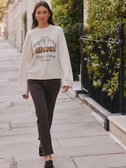 Ecru Christmas Long Sleeve Jumper - Image 2 of 5