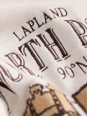 Ecru Gingerbread Bakery Collegiate Christmas Long Sleeve Jumper - Image 7 of 8