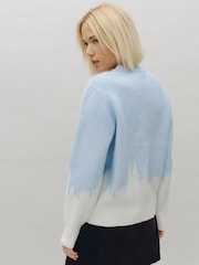 Blue/Pink Hamish Car Scenic Christmas Long Sleeve Jumper - Image 4 of 8
