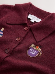 Berry Red Beaded Cocktail - Cardigan de Noël - Image 8 sur 8