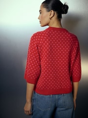 Red Sequin Gravy Long Sleeve Christmas Jumper - Image 3 of 7