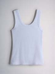 The Set 5 Pack Scoop Ribbed Strappy Vests Navy Blue/Blue/Stripe/Red/White - Image 3 of 8