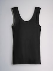 The Set 4 Pack Scoop Rib Vests Black/Brown/Neutral/Rust - Image 2 of 7