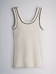 The Set 4 Pack Scoop Rib Vests Black/Brown/Neutral/Rust - Image 5 of 7