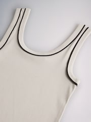 The Set 4 Pack Scoop Rib Vests Black/Brown/Neutral/Rust - Image 7 of 7