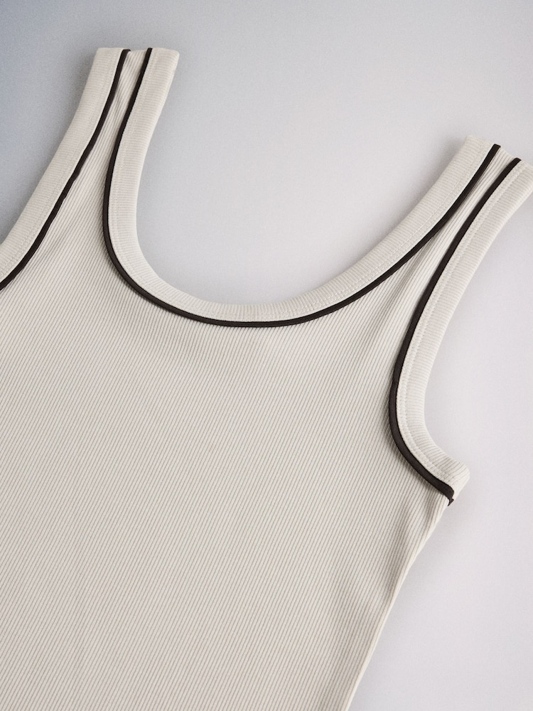 The Set 4 Pack Scoop Rib Vests Black/Brown/Neutral/Rust - Image 7 of 7 The Set 4 Pack Scoop Rib Vests Black/Brown/Neutral/Rust - Image 7 of 7