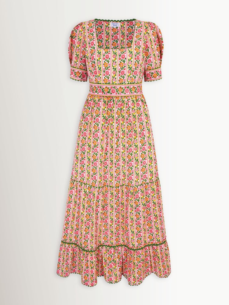 Pink City Prints Mogul Border Evelyn Dress - Image 1 of 1