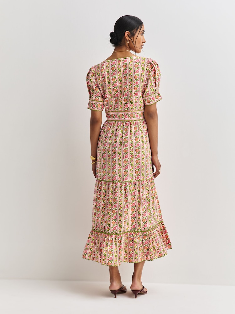 Pink City Prints Moghul Border Evelyn Dress - Image 2 of 10