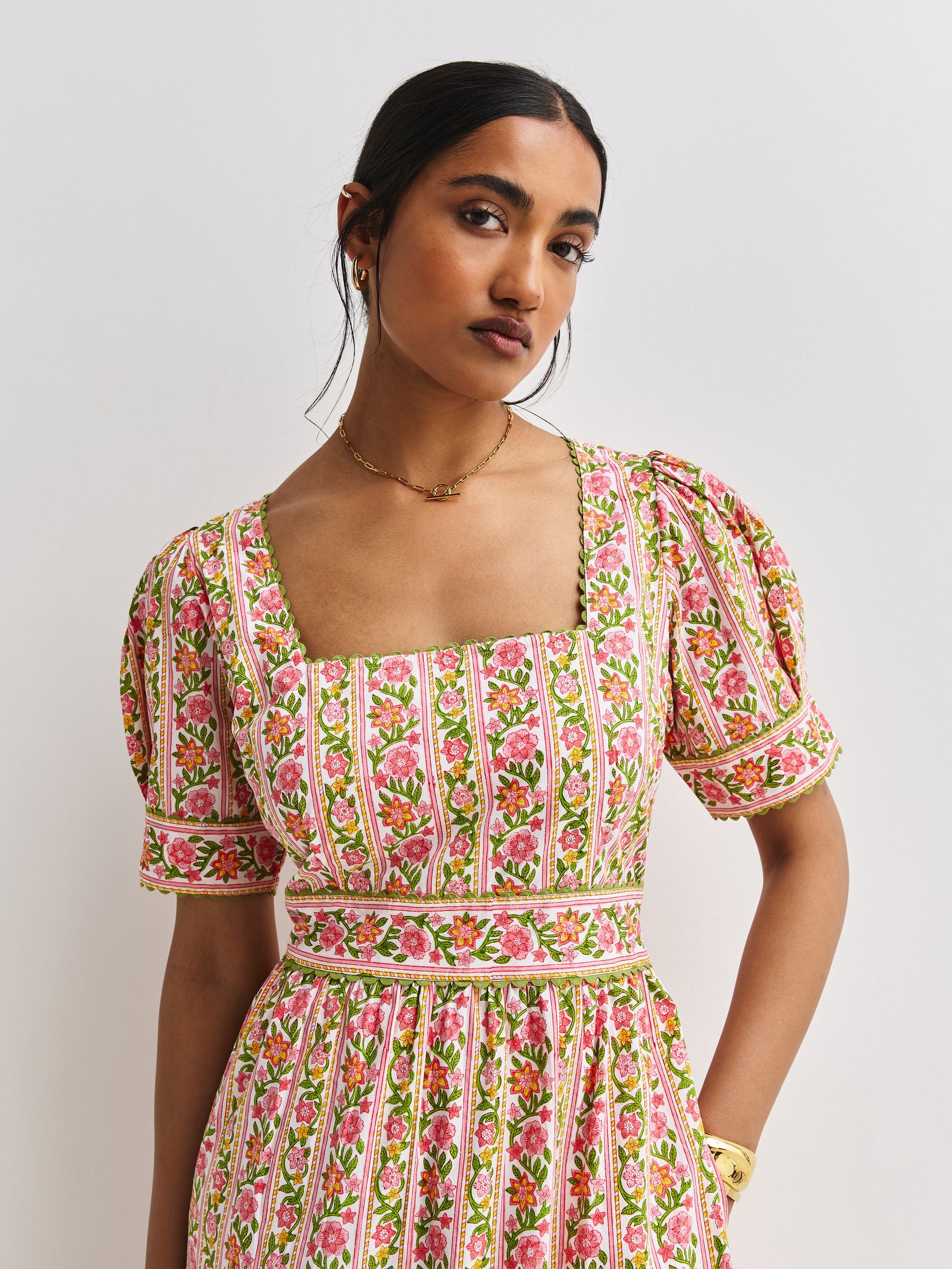 Buy Pink City Prints Moghul Border Evelyn Dress from Next USA