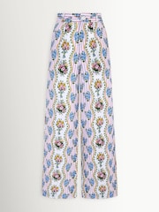 Pink City Prints White Gabi Trousers - Image 1 of 1